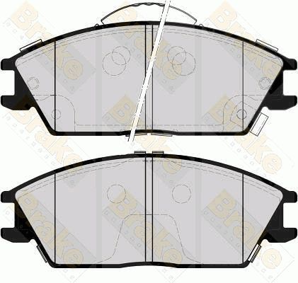 BRAKE ENGINEERING Комплект тормозных колодок, дисковый тормоз PA1565